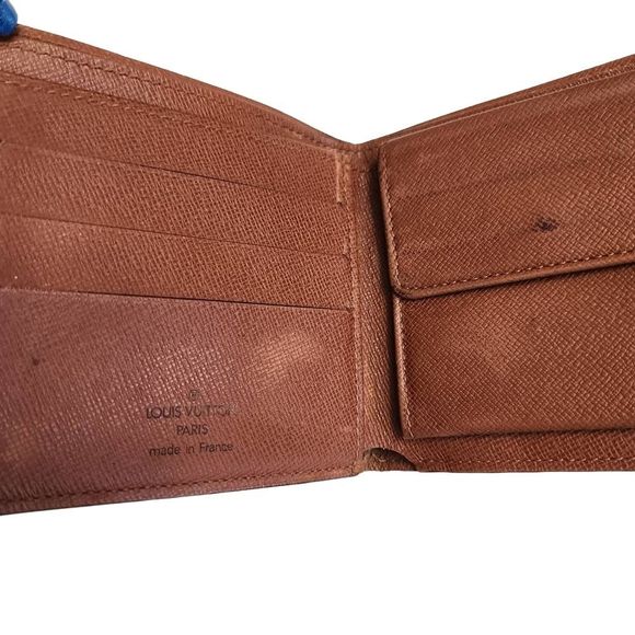 VI0929 Authentic LOUIS VUITTON vintage monogram Marco bifold unisex wallet - Picture 7 of 8